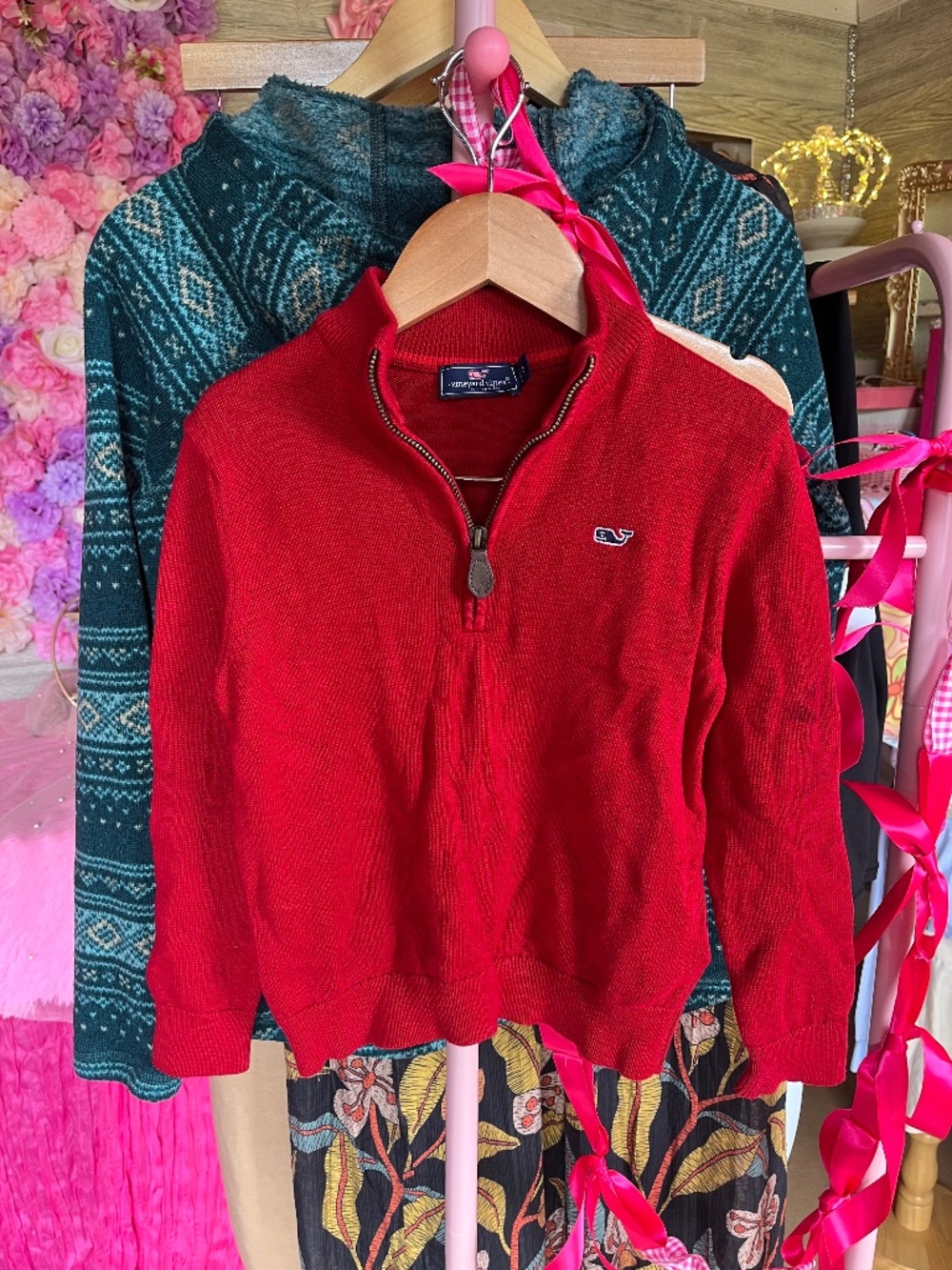 Vineyard Vines By Shep & Ian Cotton 1/4 Zip Pullover Sweatshirt Boys